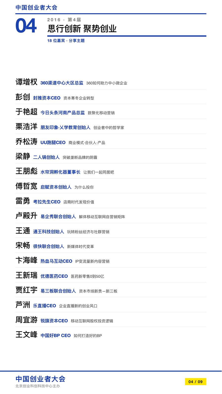 第四届中国创业者大会（2016）档案图
