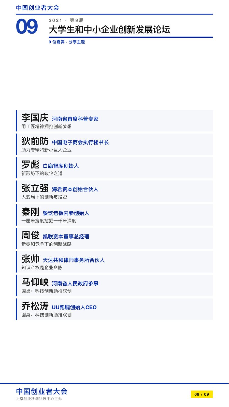第九届中国创业者大会（2021）档案图